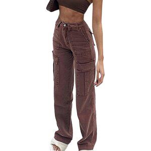 Soft & Stylish Y2K Cargo Jeans with High Waist & Pockets – Perfect Gift | XS-L